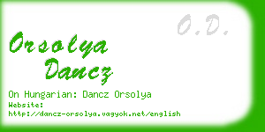 orsolya dancz business card